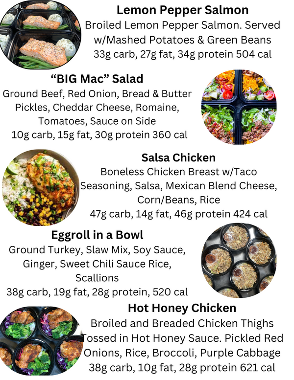 MIX & MATCH 6 WEEKLY MEALS PLAN